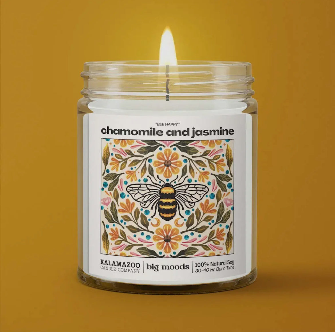 Bee Happy Soy Candle by Big Moods