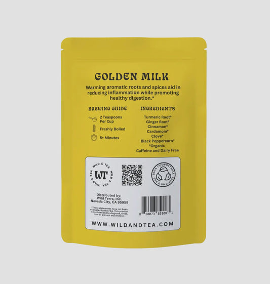 Golden Milk Herbal Tea by Wild & Tea