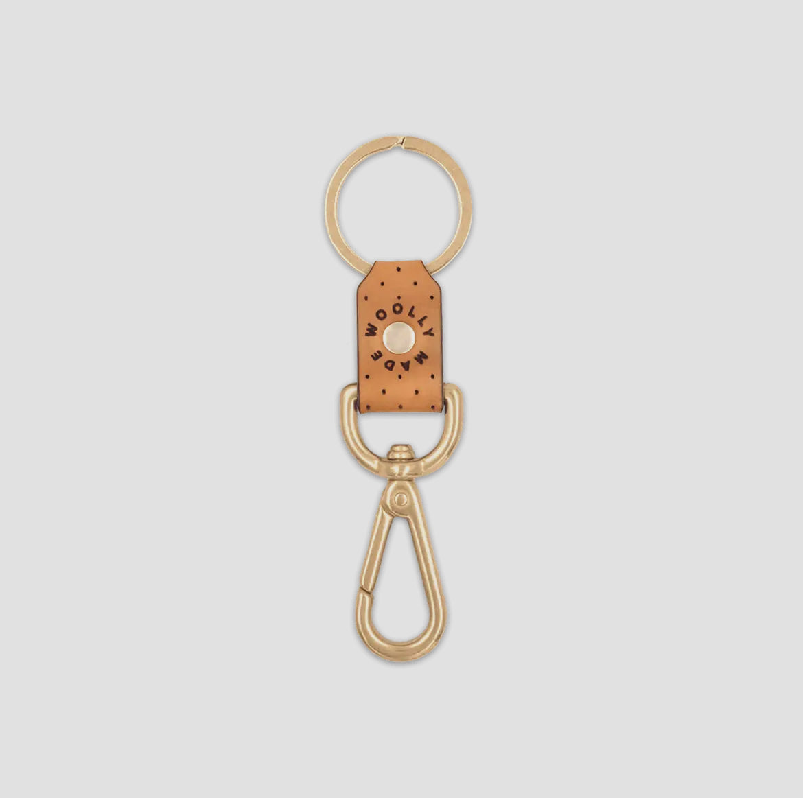 Leather Swivel Keychain by Woolly Made